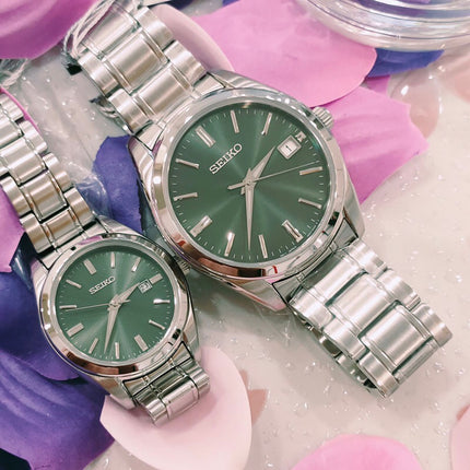 Seiko Classic SUR533P1_SUR527P1 Dress Olive Green Dial Stainless Steel Strap