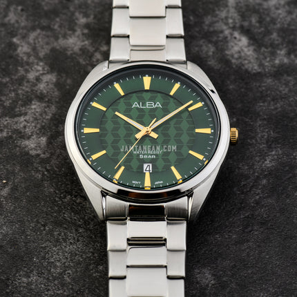 Alba AS9Q79X1 Green Dial Stainless Steel Strap