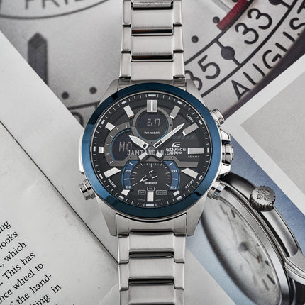 Casio Edifice ECB-30DB-1ADF Smartphone Link Model Digital Analog Dial Stainless Steel Band