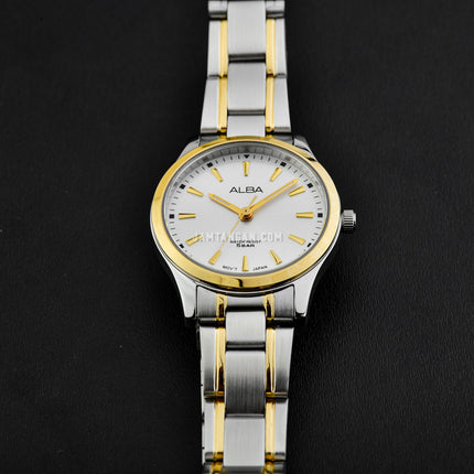 Alba Prestige ARX028X1 Ladies Silver Dial Dual Tone Stainless Steel Strap