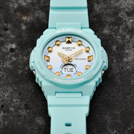 Casio Baby-G BGA-320-3ADR Be You Be Me Digital Analog Dual Tone Dial Blue Resin Band