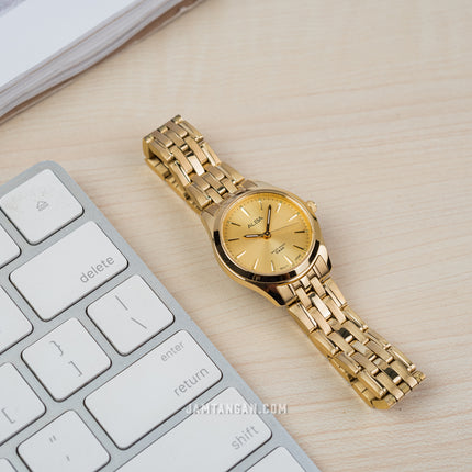 Alba ARX136X1 Ladies Gold Dial Gold Stainless Steel Strap