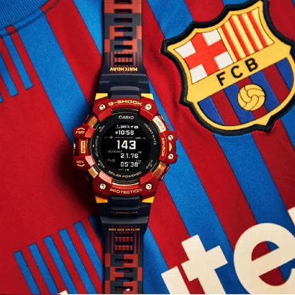 Casio G-Shock G-Squad GBD-H1000BAR-4DR X FC Barcelona Matchday Tough Solar Digital Dial Resin Band