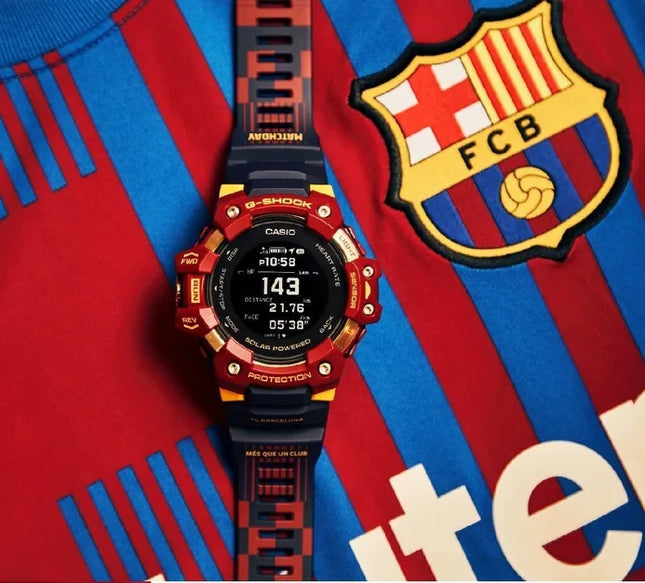 Casio G-Shock G-Squad GBD-H1000BAR-4DR X FC Barcelona Matchday Tough Solar Digital Dial Resin Band