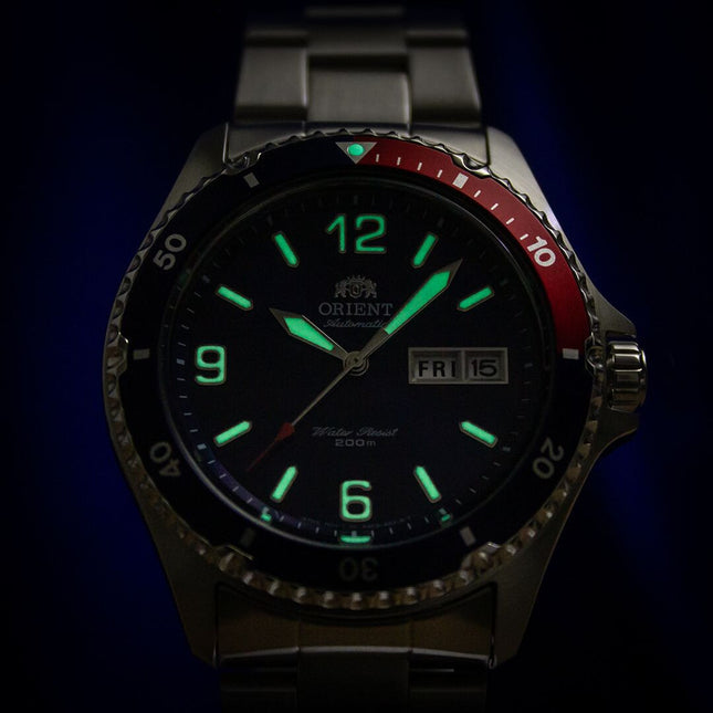 Orient Sports TAA02009D Mako II Automatic Men Pepsi Blue Dial Stainless Steel Strap