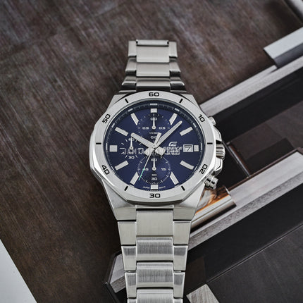 Casio Edifice EFV-640D-2AVUDF Chronograph Men Blue Dial Stainless Steel Band