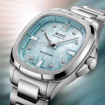 MIDO Multifort TV 35 M049.307.11.136.00 Men Automatic Mother Of Pearl Dial Stainless Steel Strap