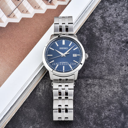 Seiko Classic SRPH87K1 Discover More Automatic Blue Dial Stainless Steel Strap