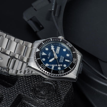 Alba Active AL4333X1 Men Automatic Dark Blue Dial Stainless Steel Strap