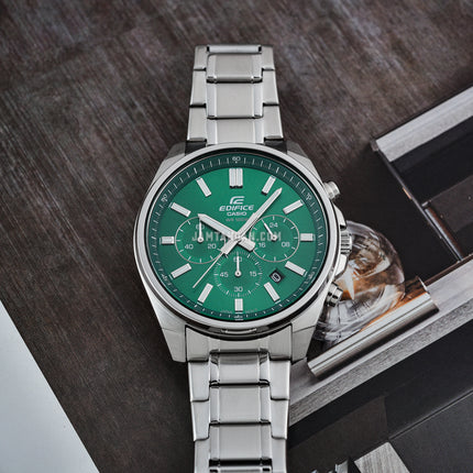 Casio Edifice EFV-650D-3AVUDF Chronograph Green Dial Stainless Steel Band