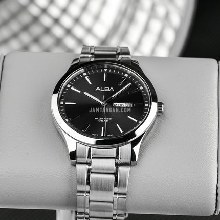 Alba Prestige AJ6153X1 Men Grey Brown Dial Stainless Steel Strap