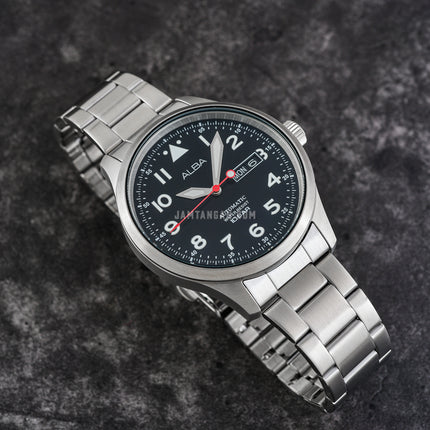 Alba Mechanical AL4205X1 Automatic Men Black Dial Stainless Steel Strap