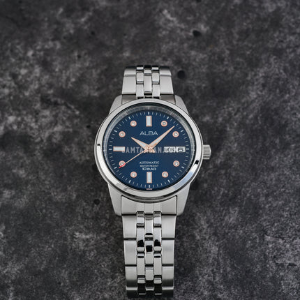 Alba AL4669X1 Ladies Automatic Blue Dial Stainless Steel Strap