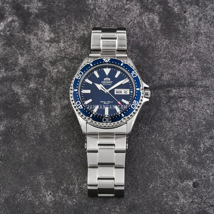Orient Sports RA-AA0002L Kamasu Automatic Divers Blue Dial Stainless Steel Strap