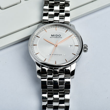 MIDO Baroncelli M8600.4.10.1 Automatic Silver Dial Stainless Steel Strap