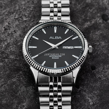 Alba Mechanical AL4239X1 Automatic Man Black Dial Stainless Steel Strap