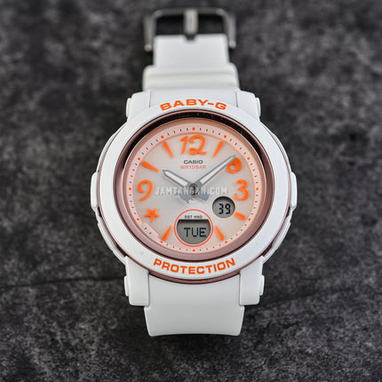 Casio Baby-G BGA-290US-4ADR Sea Elements Series Digital Analog Dial White Resin Band