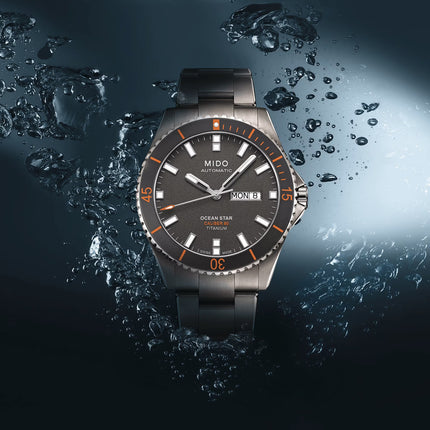 MIDO Ocean Star M026.430.44.061.00 Caliber 80 Automatic Anthracite Dial Titanium Strap