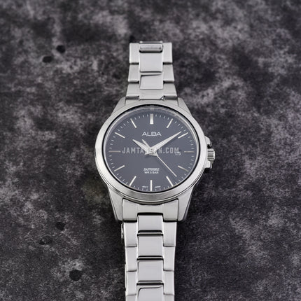 Alba Prestige AH7S45X1 Ladies Black Dial Stainless Steel Strap