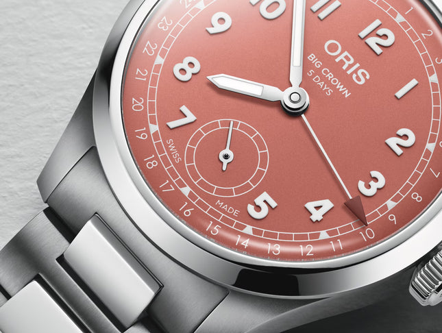 Oris Big Crown 01-403-7799-4068-07-8-20-06 Pointer Date Calibre 403 Red Dial Stainless Steel Strap