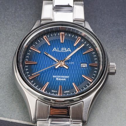 Alba AH7EC7X1 Ladies Blue Dial Stainless Steel Strap