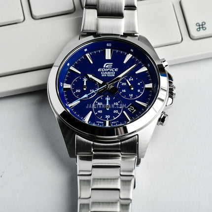 Casio Edifice EFV-630D-2AVUDF Chronograph Blue Dial Stainless Steel Band