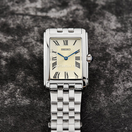 Seiko Ladies SWR083P1 White Dial Stainless Steel Strap