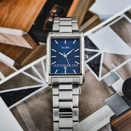 Alba AH7DG9X1 Ladies Blue Dial Stainless Steel Strap