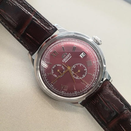 Orient Classic RA-AK0705R Bambino Automatic Red Dial Brown Leather Strap