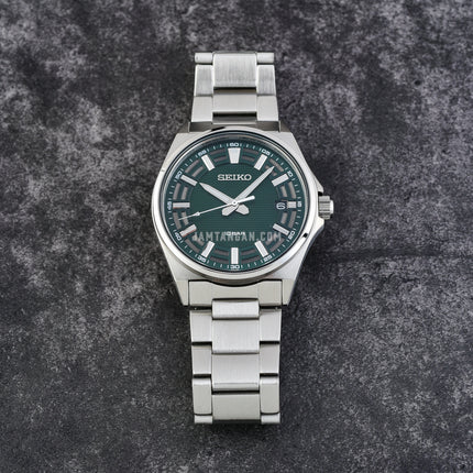Seiko Classic SUR503P1 Discover More Green Dial Stainless Steel Strap