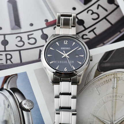 Seiko Classic SUR425P1 Discover More Blue Dial Stainless Steel Strap
