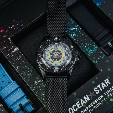 MIDO Ocean Star M026.807.33.051.00 Decompression Timer 1961 Mesh Strap Limited Edition + Extra Strap