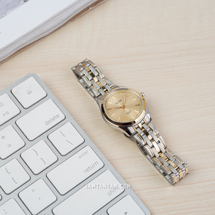 Alba ARX134X1 Ladies Gold Dial Dual Tone Stainless Steel Strap