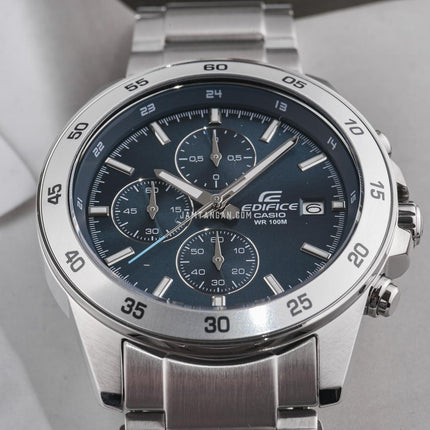 Casio Edifice EFR-526D-2AVUDF Chronograph Men Blue Dial Stainless Steel Band