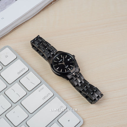 Alba AH7BP3X1_AS9R09X1 Couple Black Dial Black Stainless Steel Strap