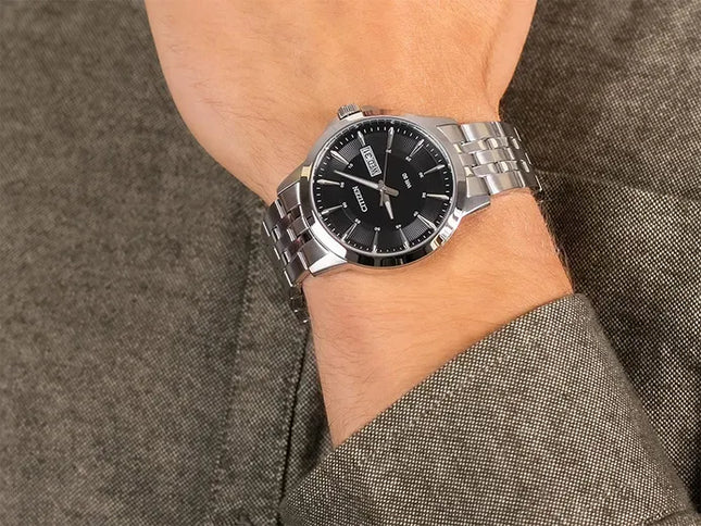 Citizen Classic BF2011-51E Men Dress Black Dial Stainless Steel Strap