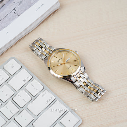 Alba AJ6184X1 Men Gold Dial Dual Tone Stainless Steel Strap
