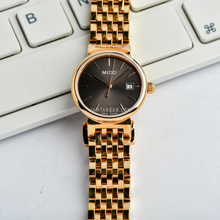 MIDO Dorada M2130.3.13.1 Grey Dial Rose Gold Stainless Steel Strap