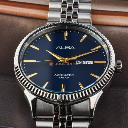 Alba Mechanical AL4237X1 Automatic Man Blue Dial Stainless Steel Strap