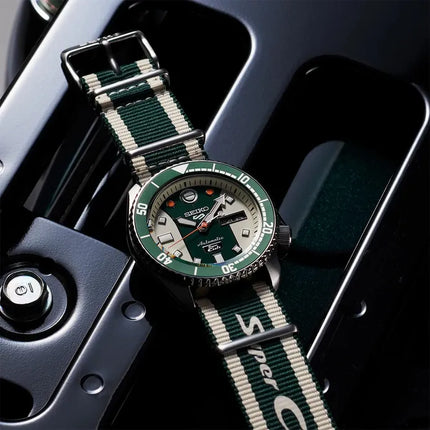 Seiko 5 Sports SRPJ49K1 Honda Super Cub Dual Tone Dial Dual Tone Nylon Strap Limited Edition