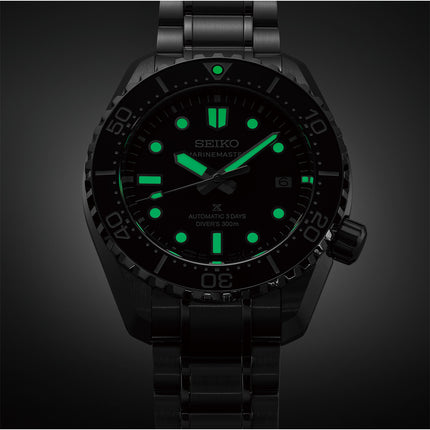 Seiko Prospex HBF001J1 Marinemaster 1968 Heritage Diver In Satin Black Dial Stainless Steel Strap