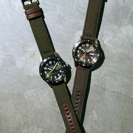 Seiko 5 Sports HDB008K1 Men Automatic Field in Khaki Green Dial Nylon Strap