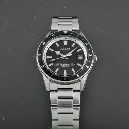 Alba Mechanical AL4717X1 Automatic Men Black Dial Stainless Steel Strap