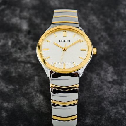 Seiko SUR550P1 Discover More Beige Dial Dual Tone Stainless Steel Strap