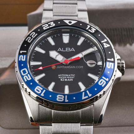 Alba Mechanical AU4071X1 Automatic Men Black Dial Stainless Steel Strap