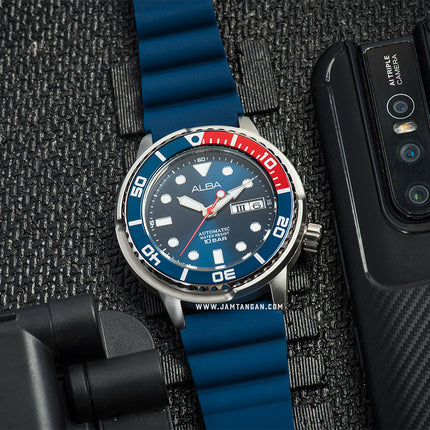 Alba Mechanical AL4251X1 Automatic Man Blue Dial Blue Army Strap