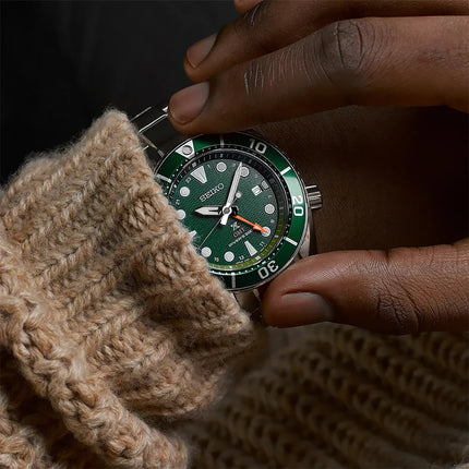 Seiko Prospex SFK003J1 Sumo Hulk GMT Solar Green Dial Stainless Steel Strap