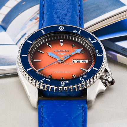 Seiko 5 Sports X Jojo Bizarre Adventure SBSA031 Guido Mista Leather Strap Limited Edition (JDM)