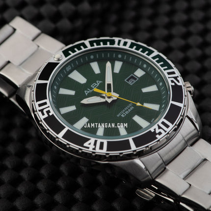 Alba Active AG8K29X1 Men Dark Green Dial Stainless Steel Strap