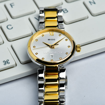 MIDO Baroncelli M022.210.22.036.09 Donna Silver Dial Dual Tone Stainless Steel Strap